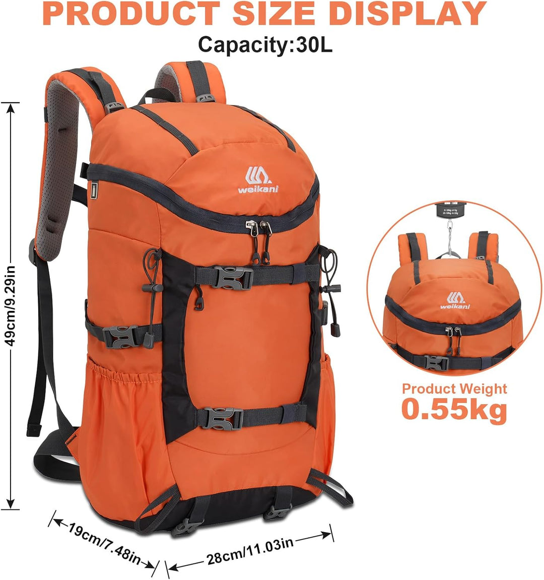 jianyana Wanderrucksack 30L Trekkingrucksack Reiserucksack Wasserdichter Campingrucksack für Wandern