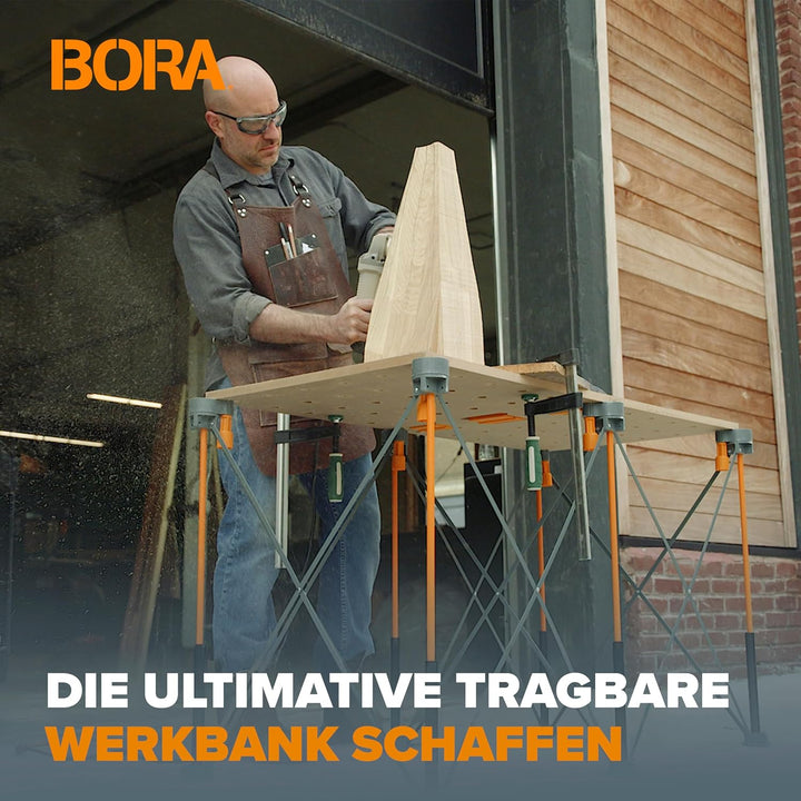BORA Centipede CK22TM Werkbank für Bora Tausendfüssler Arbeitspferde – 61 x 121,9 cm – inklusive Hol