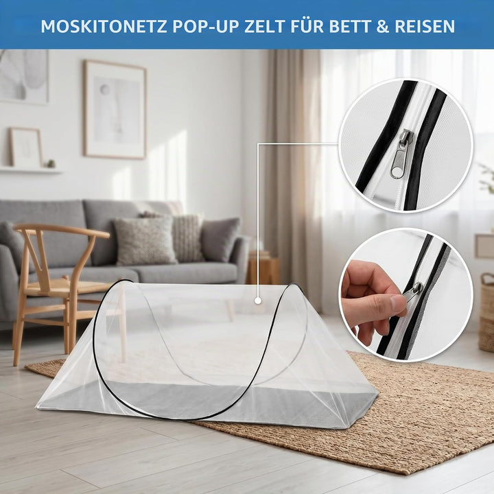 Faltbares Moskito Netz Ultra Leicht Pop Up Moskito Netz Tragbares Camping Zelt für Zuhause Schnelle