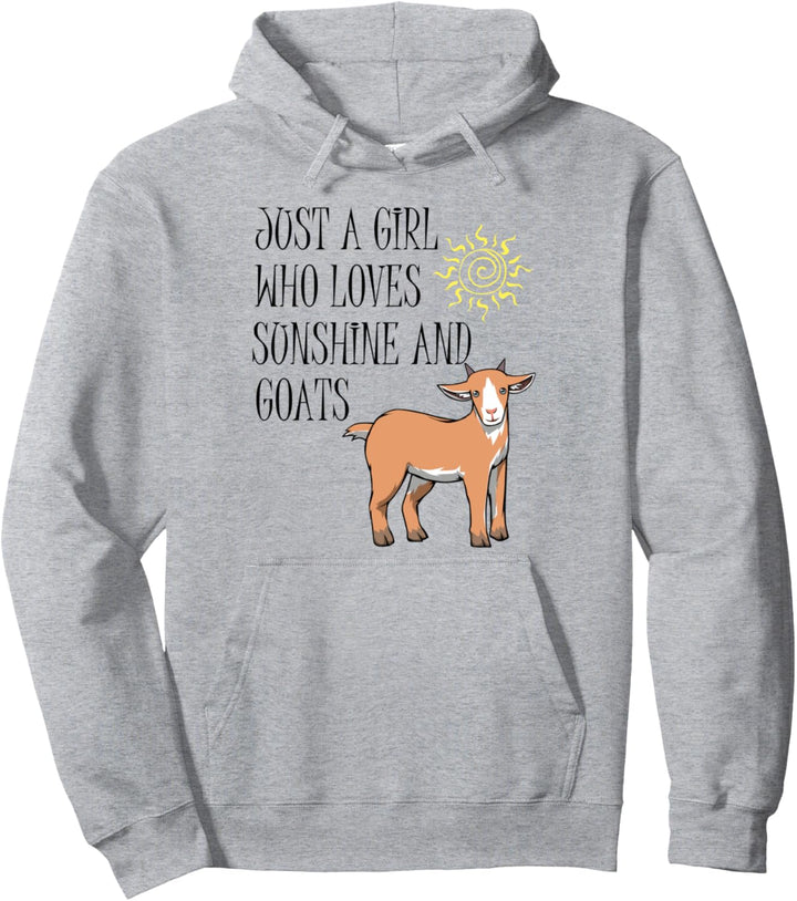 Niedliche Bauernhof Tier Mädchen mag Ziegen Pullover Hoodie