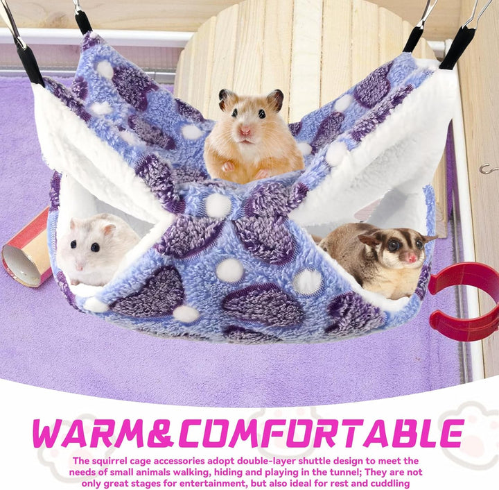 BORDEAG 5 Stück Meerschweinchen Hängematte, Hamster Hängematte, Hängematte Für Kleintiere, Hängematt