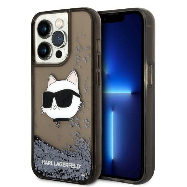 KARL LAGERFELD KLHCP14XLNCHCK Hülle für iPhone 14 Pro Max 6,7" Schwarz hardcase
