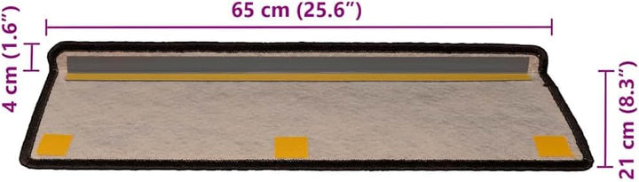 vidaXL Stufenmatten Selbstklebend Sisal-Optik 30Stk. 65x21x4cm, Treppenmatten, Treppenteppich, Stufe