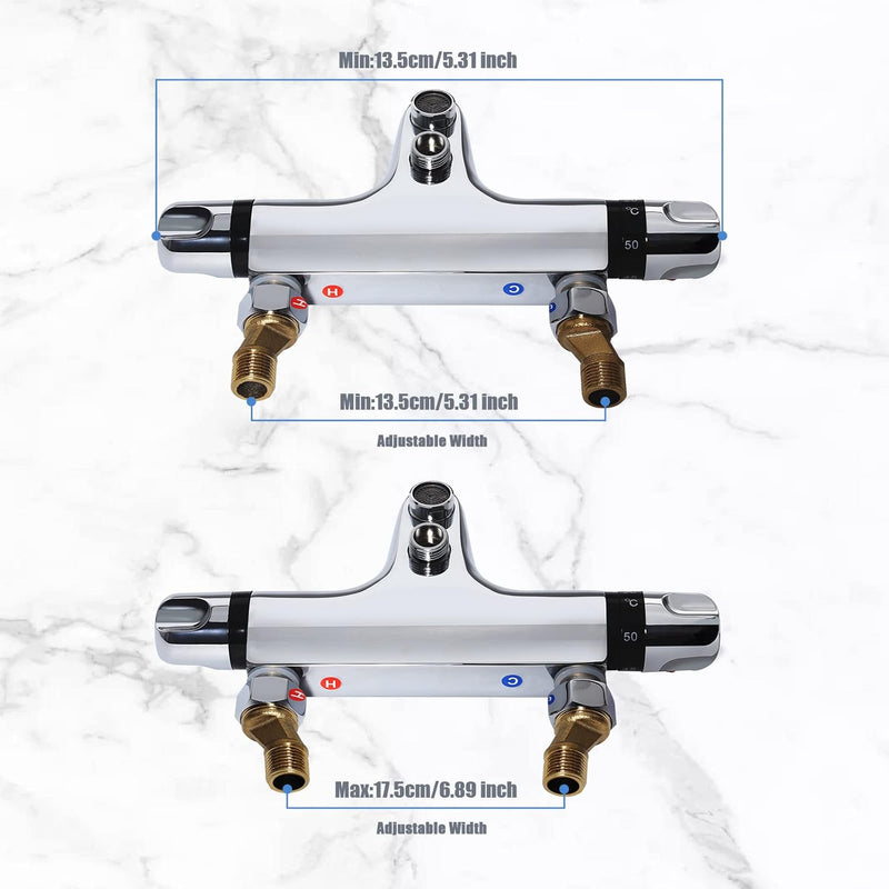 Badewannenarmatur Thermostat, Uten Duscharmatur Wannenthermostat Mischbatterie Wannenarmatur mit 38