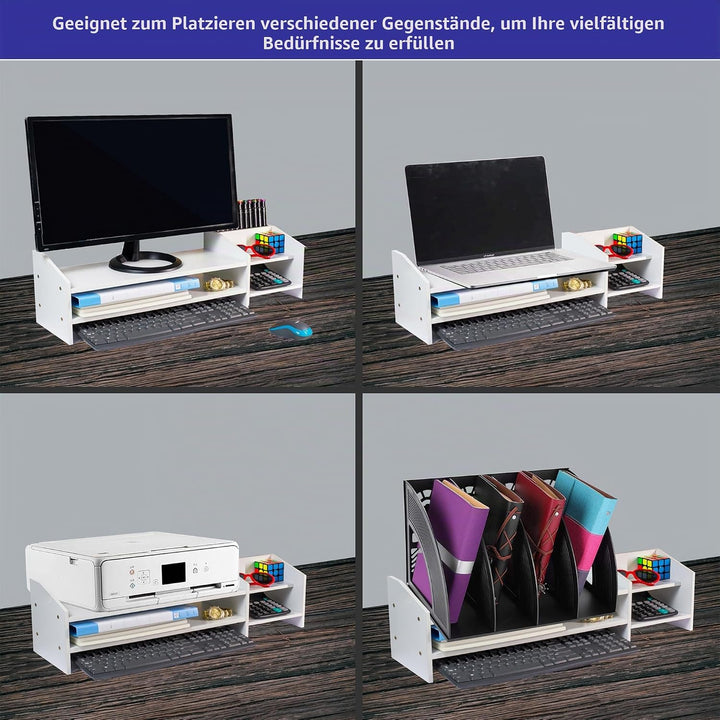 Catekro Monitorständer Monitorregal Computer Booster Ständer Computer Laptop Erhöhter Tisch Desktop