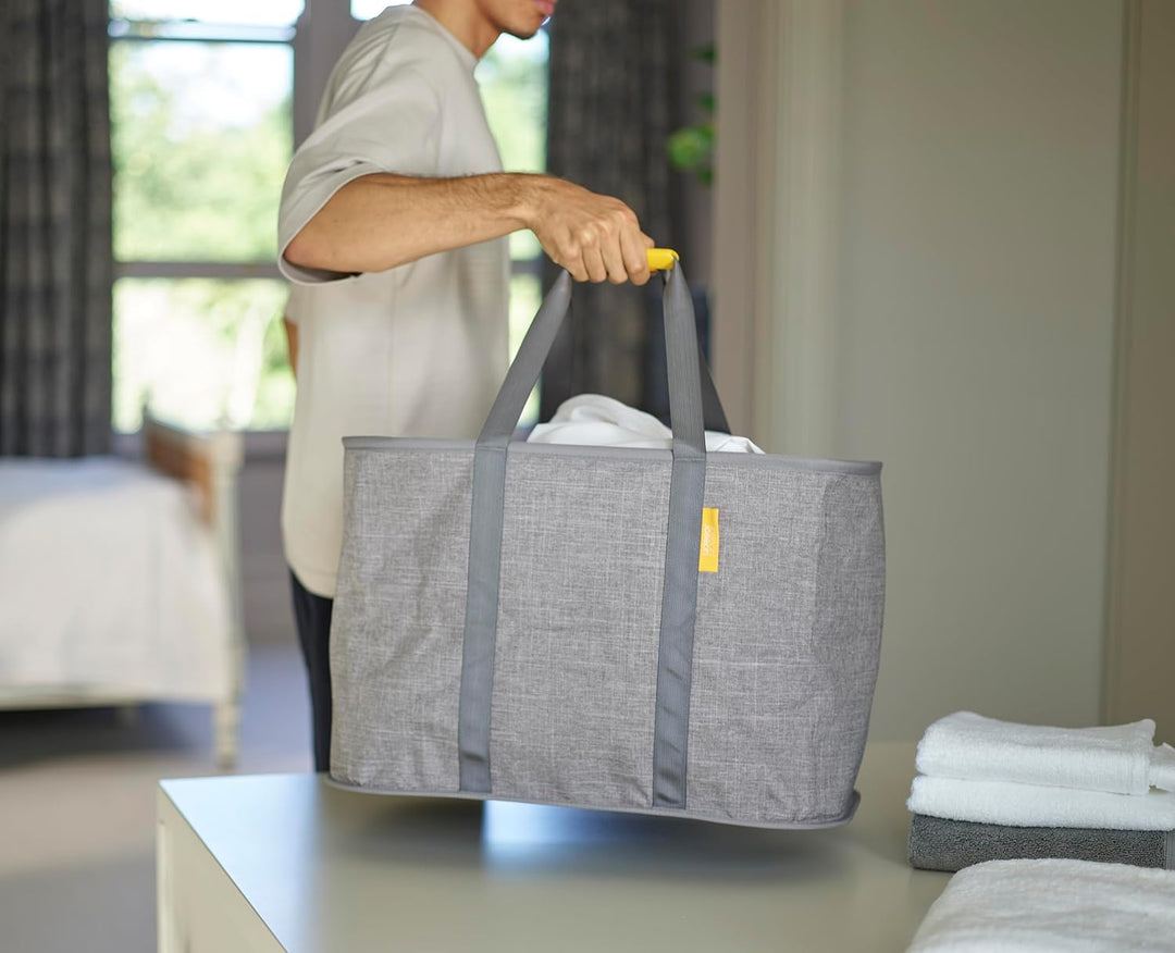 Joseph Joseph Hold-All zusammenklappbare 55L Wäschekorb Tasche, strapazierfähiges Gewebe, feuchtigke