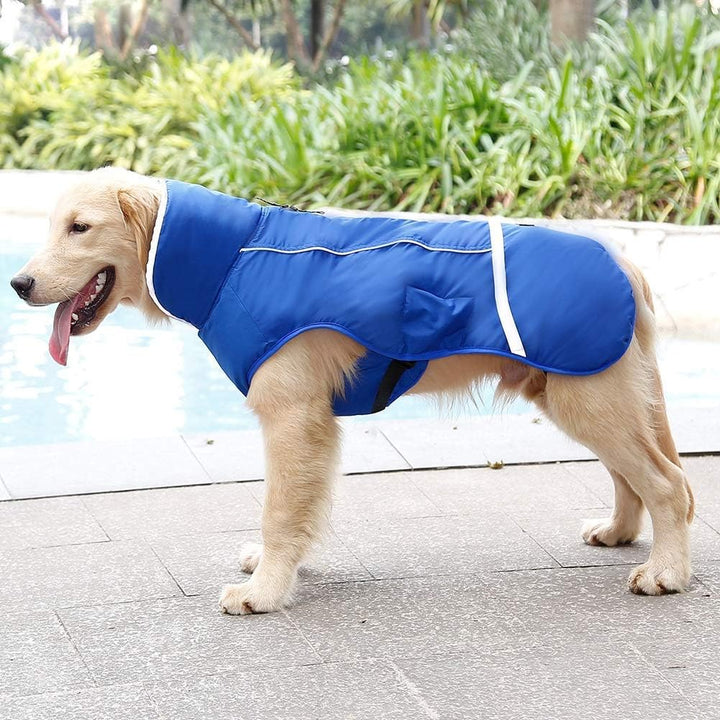 QBLEEV Hundewintermantel, warm, reflektierende Hundejacke, Rollkragen, wasserdicht, für kaltes Wette
