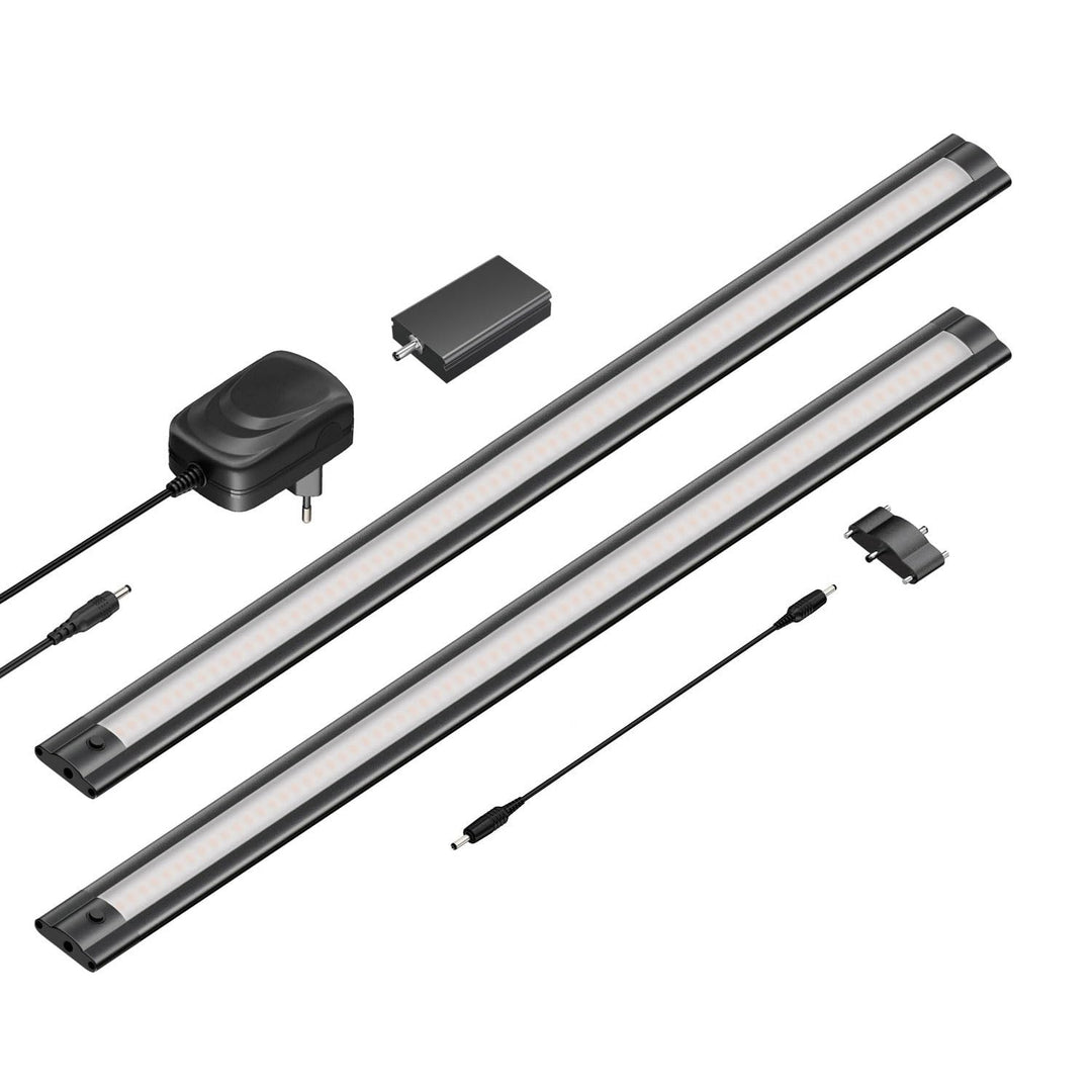 ledscom.de Smarte LED Unterbau-Leuchte SIRIS schwarz matt mit WLAN-Controller flach, Smart-Home, Ale