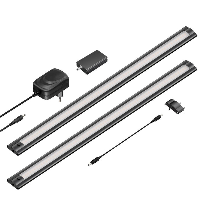 ledscom.de Smarte LED Unterbau-Leuchte SIRIS schwarz matt mit WLAN-Controller flach, Smart-Home, Ale