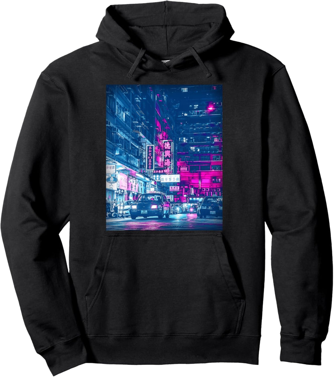 Aesthetic Cyber Vaporwave Style Dream Japan Tokyo Osaka Pullover Hoodie