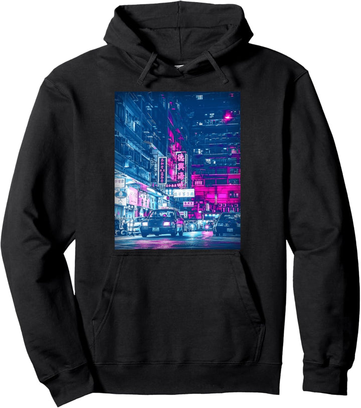 Aesthetic Cyber Vaporwave Style Dream Japan Tokyo Osaka Pullover Hoodie