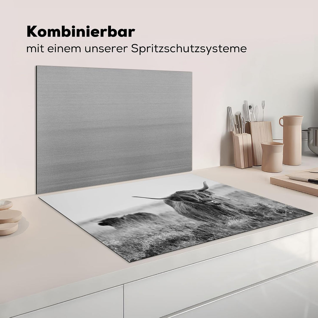 KitchenYeah© Herdabdeckplatte Einteilig Ceranfeld Abdeckplatte Küche Deko | 77x59 cm - Ceranfeldabde