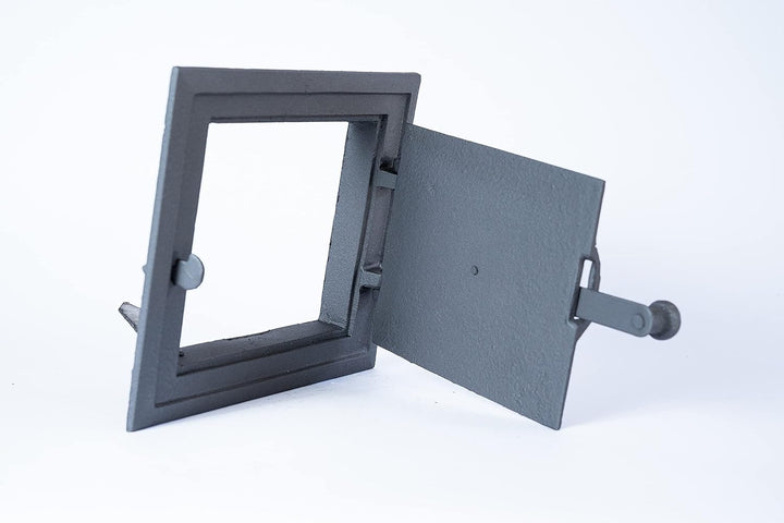 Euro Sezam - Graphit Ofentür aus Gusseisen - Massive dicke Ofentür - Pizzaofentür - DZ057 - Einzeltü