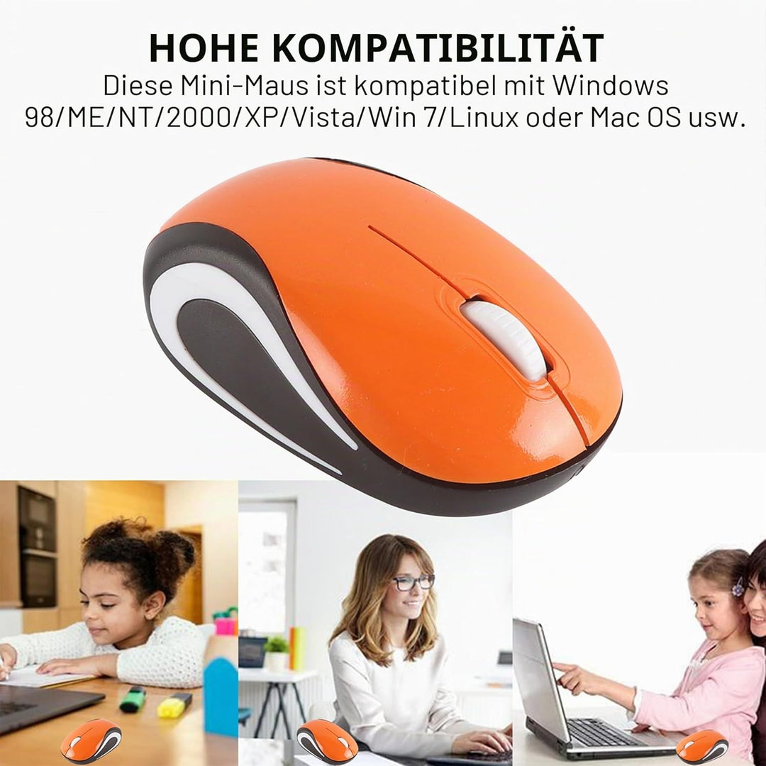 Kabellose Maus Niedliche Mini-Computermaus Kleine Grösse Tasche Tragbare Kompakte Reise USB Optische
