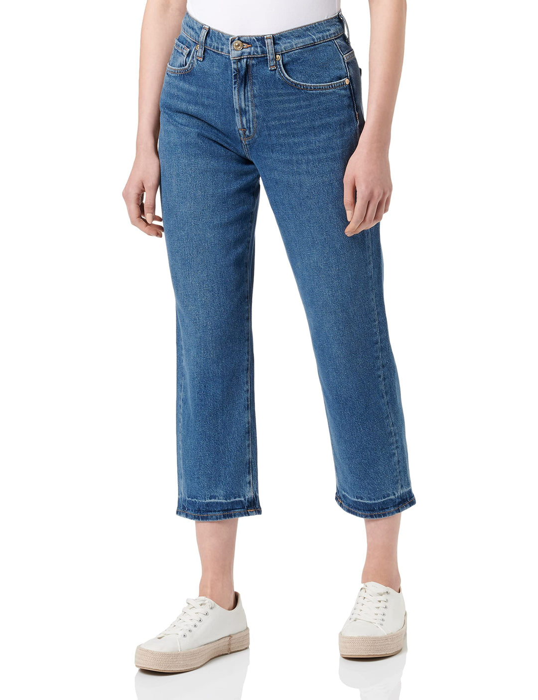 7 For All Mankind Damen The Modern Straight Jeans 24 Dark Blue, 24 Dark Blue