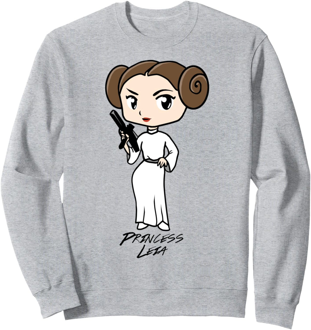 Star Wars Princess Leia Cartoon Portrait Sweatshirt