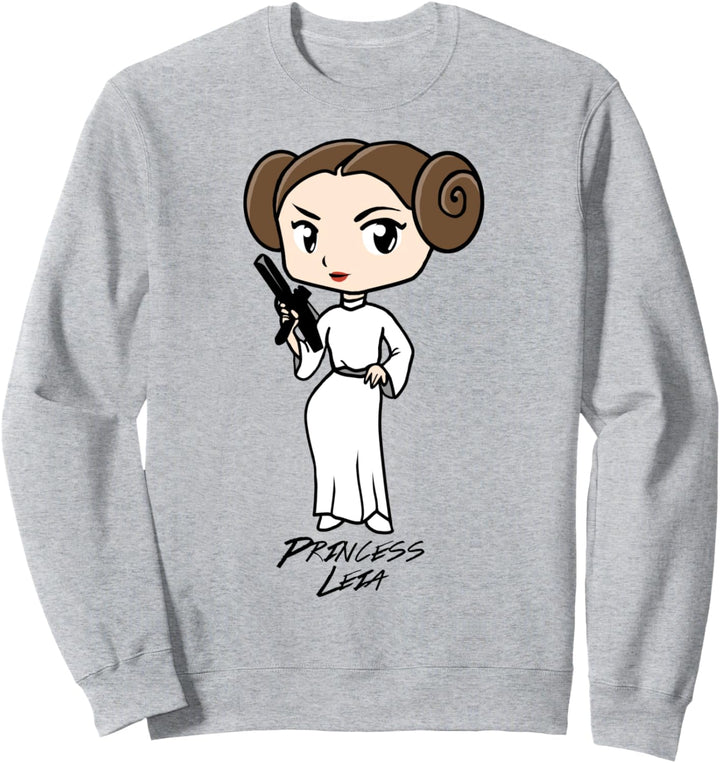 Star Wars Princess Leia Cartoon Portrait Sweatshirt