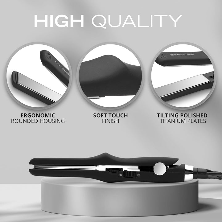 CORIOLISS C-TRIP | Haarglätter für Frauen | Titanium Glätteisen für feines Haar | Professionelles Gl