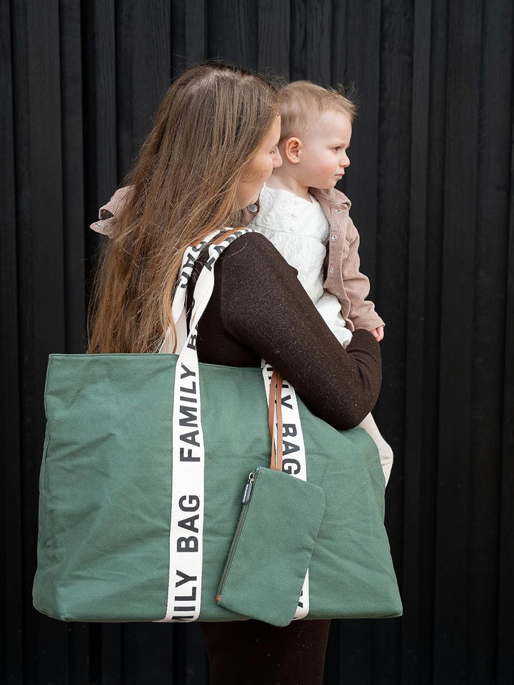 CHILDHOME, Family Bag, Wickeltasche, Reise-/Wochenendtasche, grosses Fassungsvermögen, abnehmbare Ta