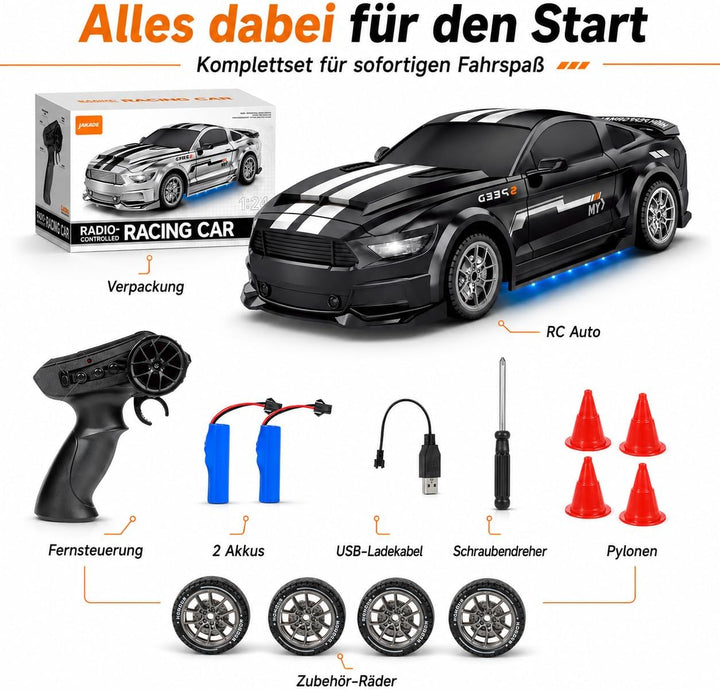 Ferngesteuertes Auto 1:24 Scale Drift Car 4WD 2.4GHz RC Drift Auto 20KM/H Hohe Geschwindigkeit Rennw
