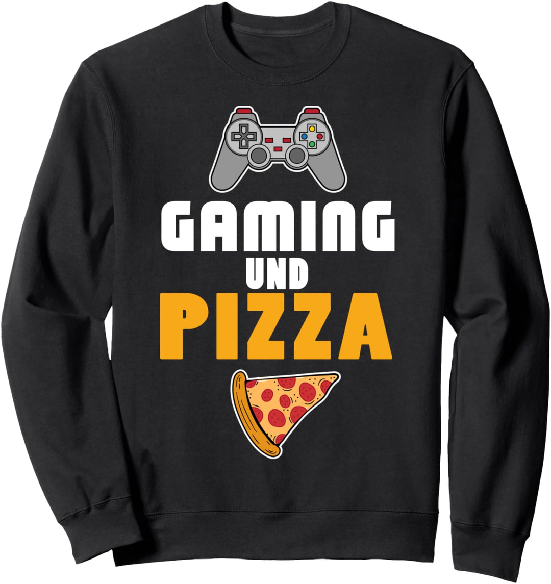 Lustiges Gamer Pizza Zocker-Sprüche Weihnachts-Geschenk Sweatshirt