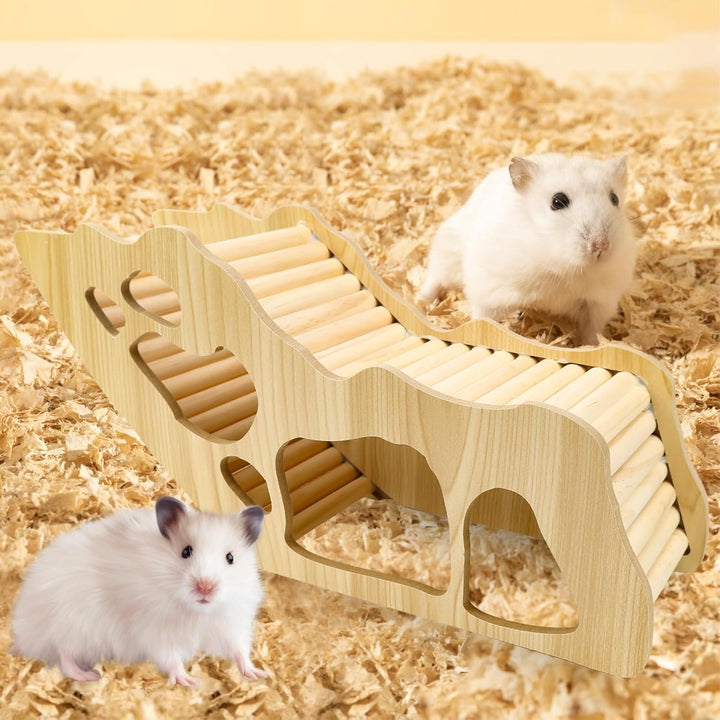 WPPQWP Hamster Haus aus Holz, Hamster Tunnel, Hamster Zubehör, Watchbox Hamster, Hamster Versteck fü
