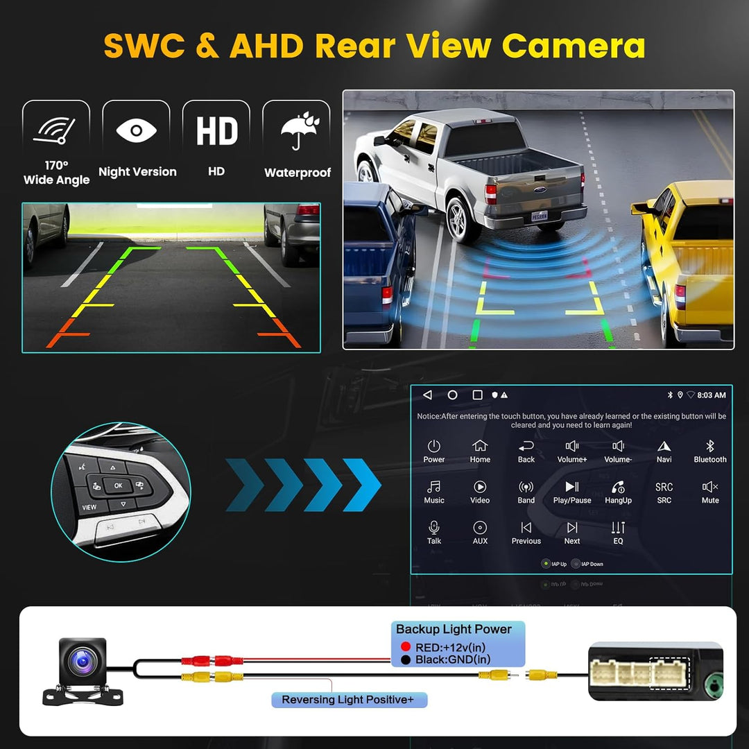 Hikity 2G+64G Android 15 Autoradio für FIAT Punto 2005-2009 / FIAT Linea 2007-2011 mit 7 Zoll Touchs