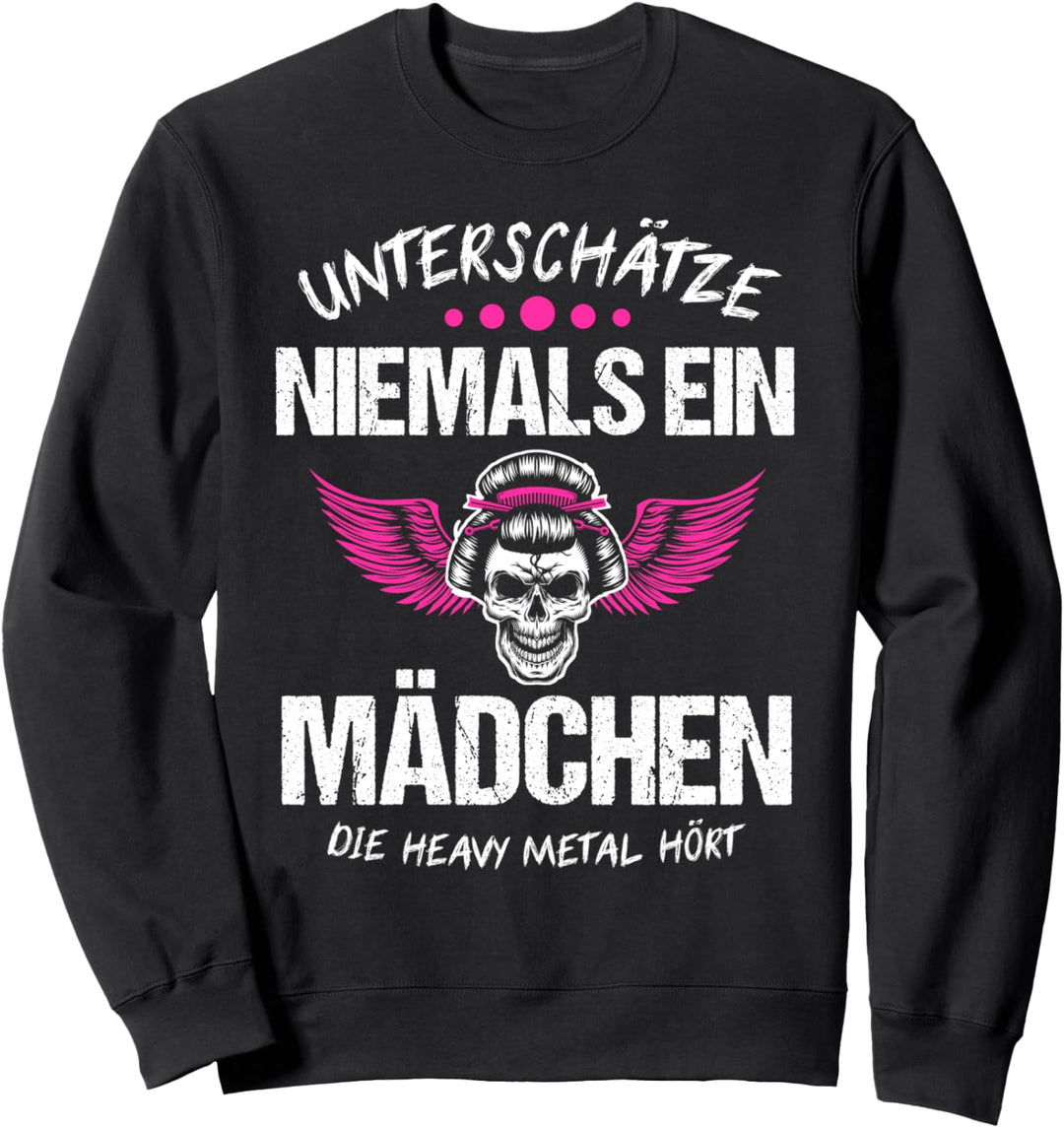 Heavy Metal Mädchen Musik Heavy Metal Fan Sweatshirt