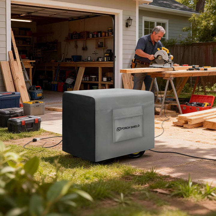Porch Shield Wasserdichte Generatorabdeckung – Robuste Abdeckung für tragbaren Generator 5000 bis 10