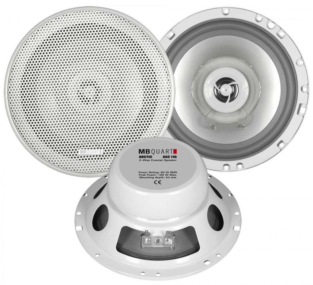 MB Quart ASC 116 2-Wege 160W - Autolautsprecher (2-Wege, 160 W, 80 W, 4 Ohm, 14,3 cm, 1,9 cm)
