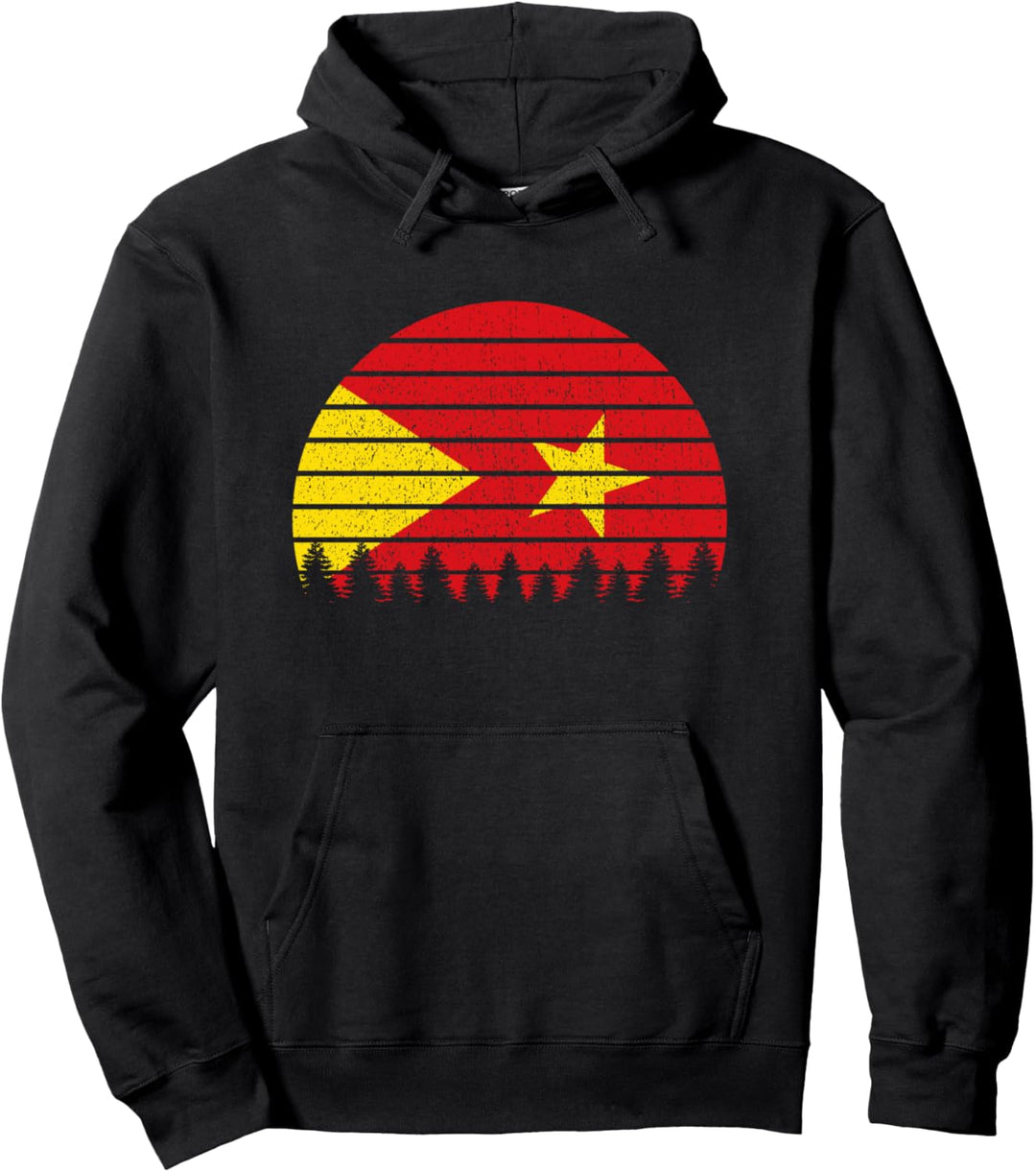 Retro Tigray Flag Vintage Art for Proud Ethiopia Tigray Gift Pullover Hoodie