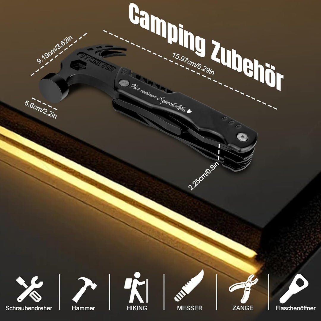 Geschenke für Männer, Vatertagsgeschenke für Papa, 16 in 1 Multitool Survival Gadgets, Geburtstagsge