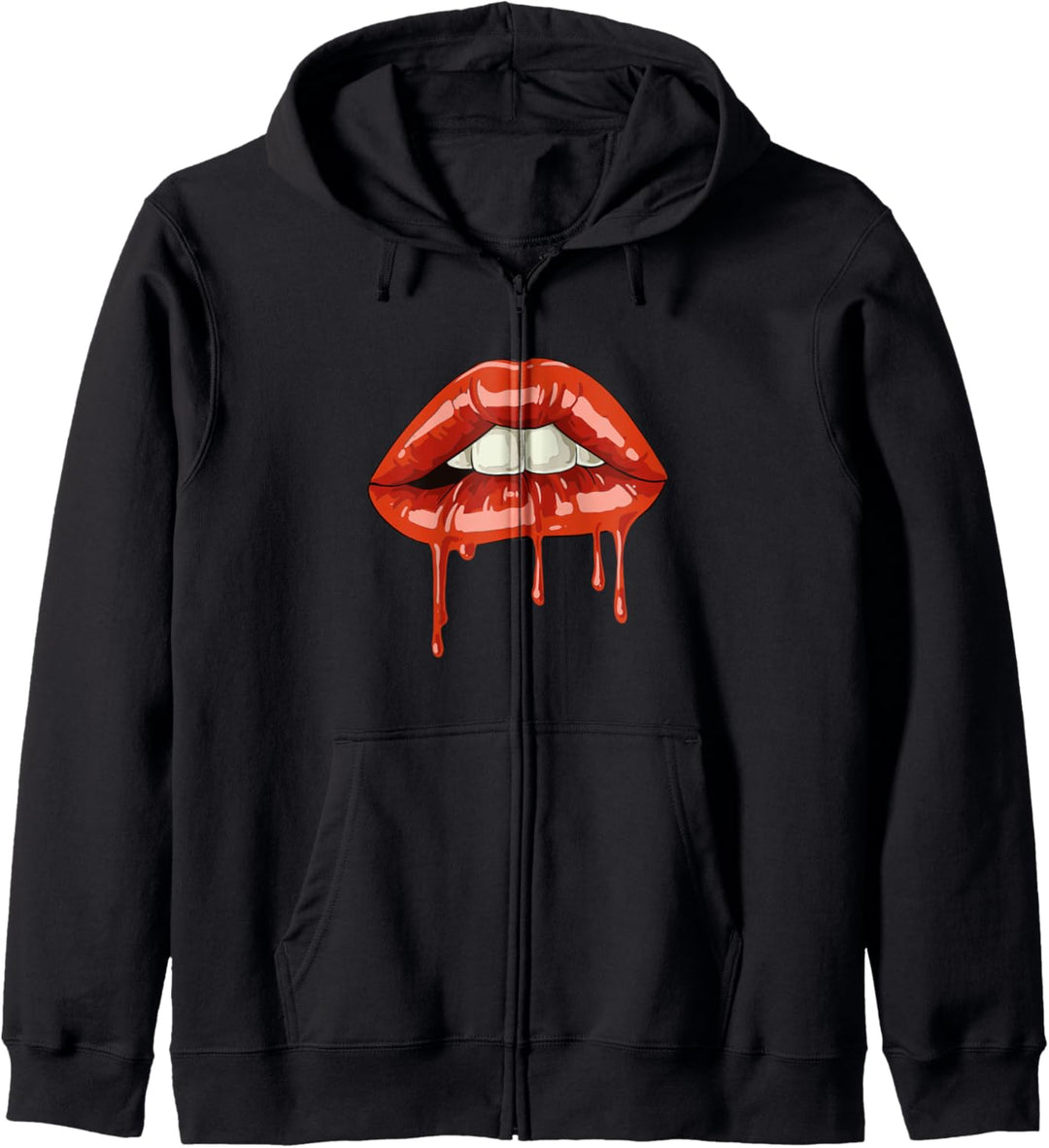 Rote Lippen Kapuzenjacke