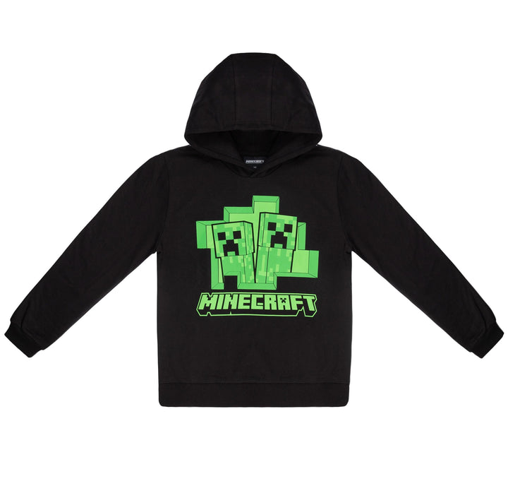 Minecraft Jungen Creeper Hoody Kapazenpullover 140 Schwarz-grün, 140 Schwarz-grün