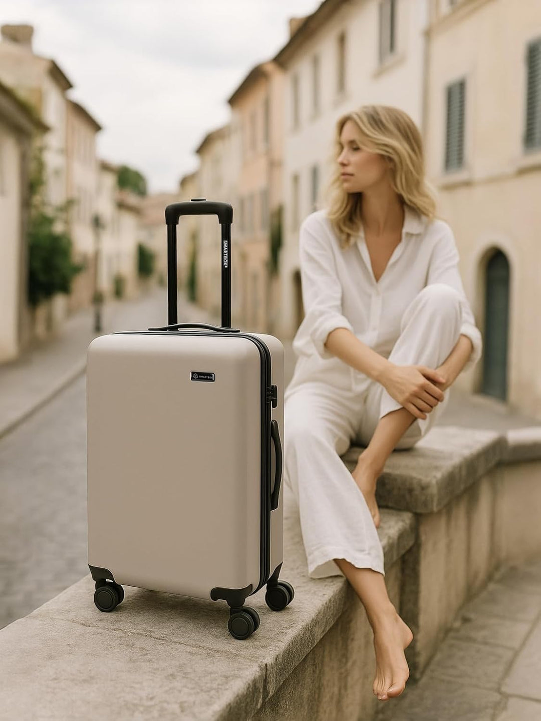 Smartbox Hartschalen Kabinen-Koffer für Damen &amp; Herren | Kleiner Trolley 40 x 23 x 55 cm aus hochwer