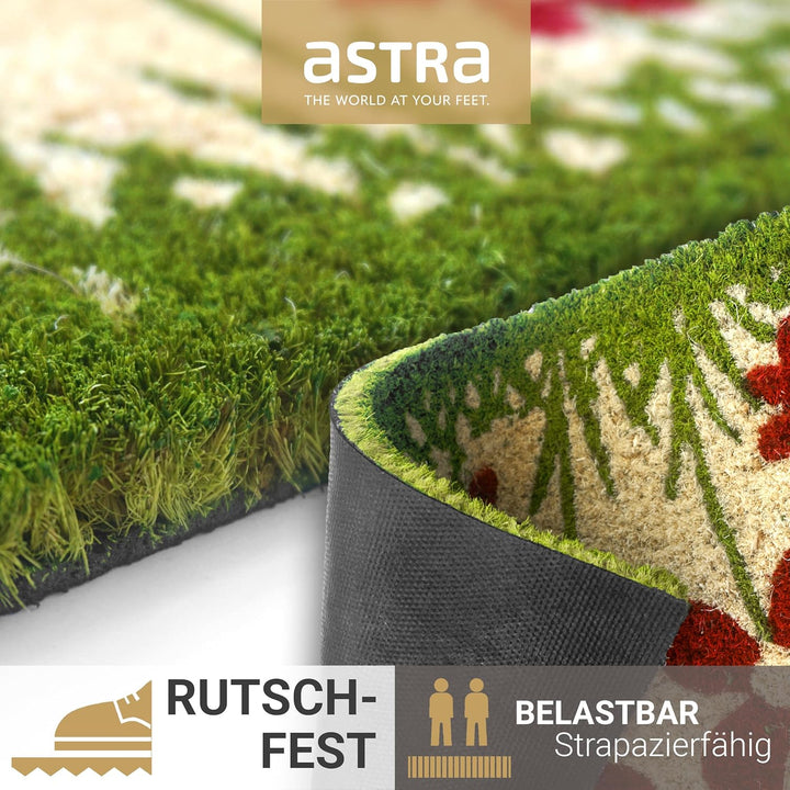 Astra Fussmatte innen beige Schmutzfänger rutschfest - Kokosmatte antibakteriell - Türmatte Set in G