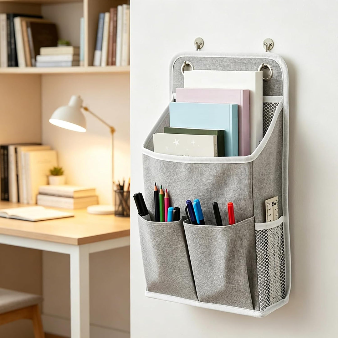 Hängeorganizer Camping, Camping Organizer – 2 Graue Mehrtaschen Hängende Aufbewahrung mit 4 Selbstkl