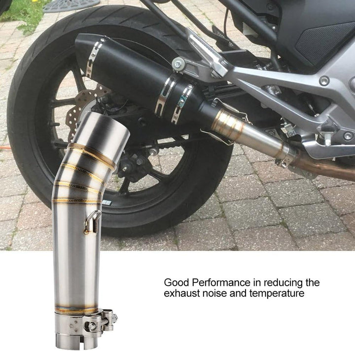 Yctze 51mm Auspuff Mittelrohr, Edelstahl Motorrad Auspuff Mittellenkerrohr 40-51mm für HONDA NC700X