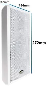 ChiliTec Wandlautsprecher Flatpanel-Lautsprecher 2-Wege 40Watt Paar / 2 Stück 37mm flach Aufbau-Laut