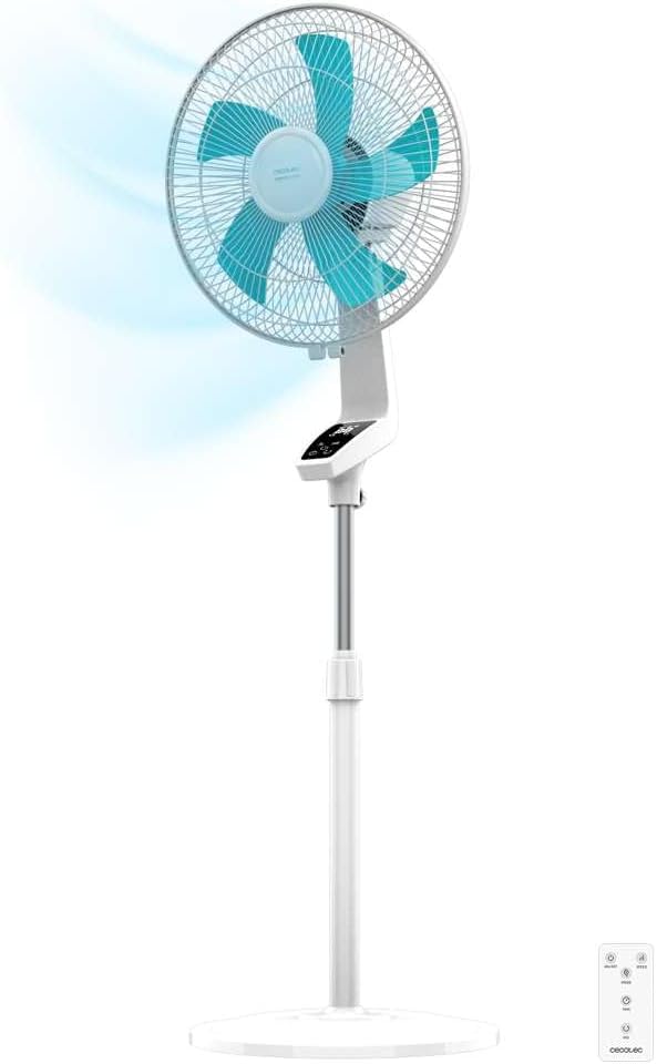 Cecotec Standventilator EnergySilence 620 Flow Control 50 W, 16 Zoll Durchmesser, 5 Flügel, 12-Stund