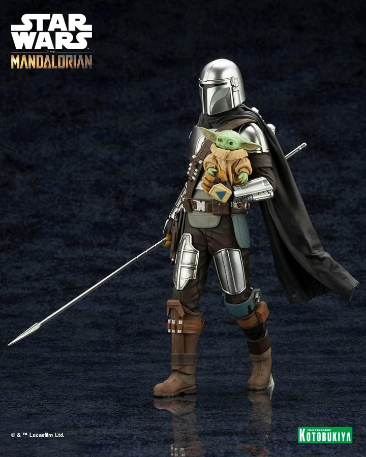 Kotobukiya - Star Wars: The Mandalorian - ARTFX+ Mandalorian & Grogu with Beskar Staff