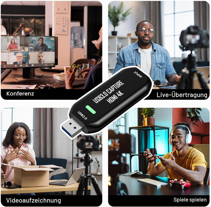 Cam Link 4K, Externe Kamera Capture Card für DSLR, Camcorder, Action Cam als Webcam, Streamen und Au
