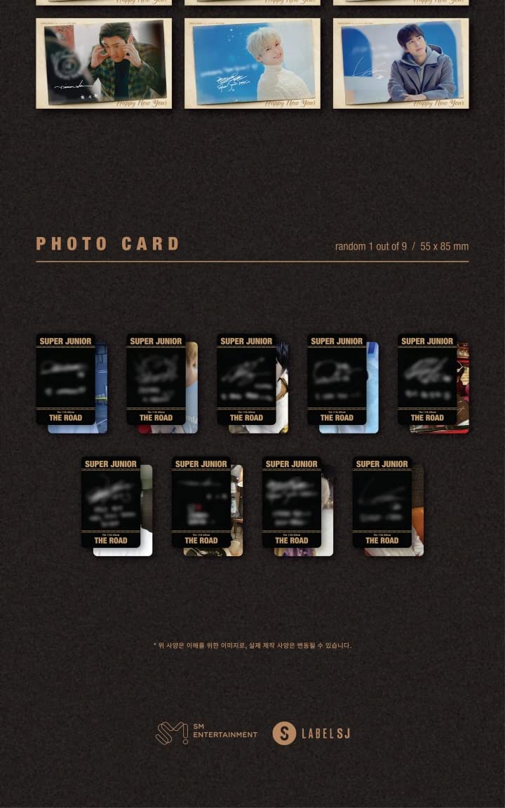 SUPER JUNIOR THE ROAD 11th Album CD+Photocover+Photobook+Postcard+Photocard+Tracking