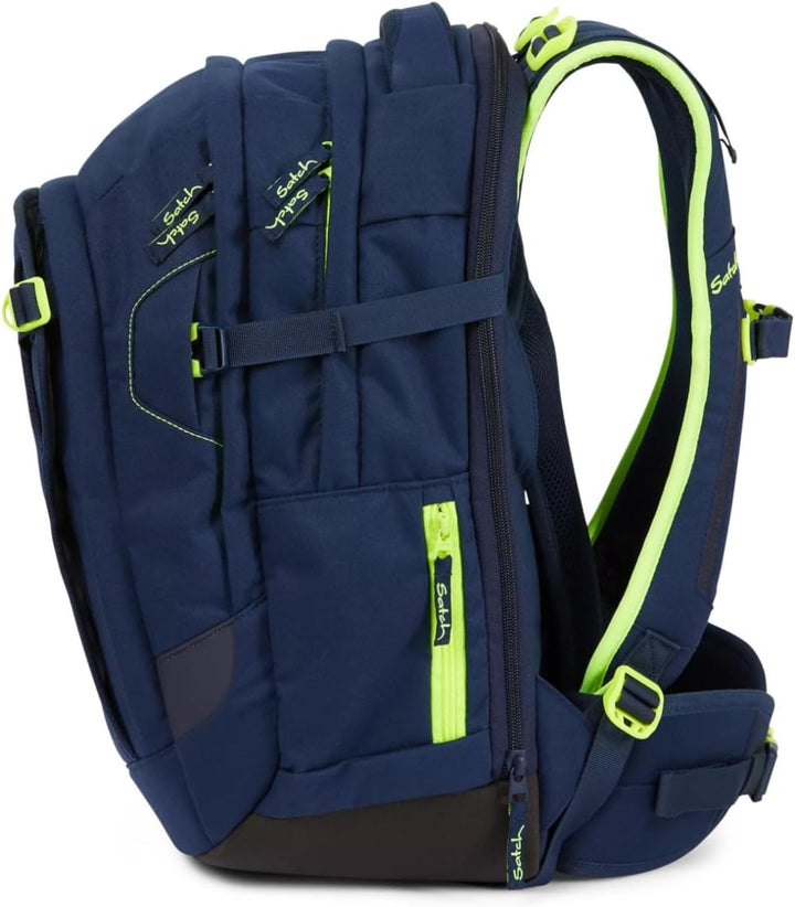 satch Unisex Kinder Match Schulrucksack match (1er Pack) Einheitsgrösse Toxic Yellow - Dunkelblau, E