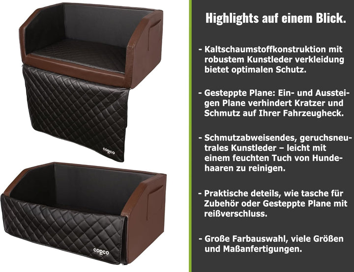 Hundebox Auto Kofferraumschutz Hund mit ladekantenschutz Kofferraum【Mit Tasche】 Kofferraum schutzmat