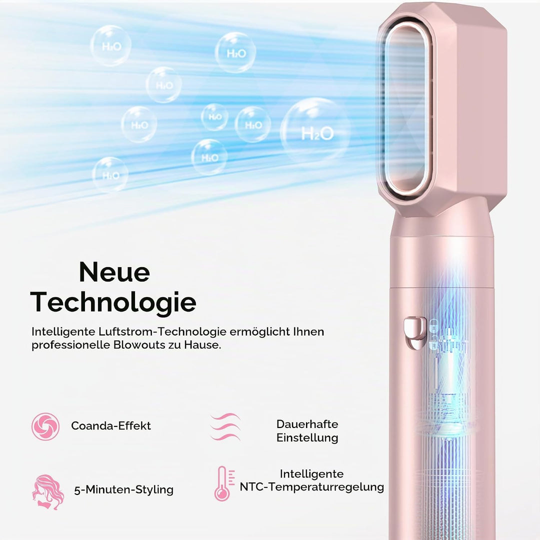 MogaWave pro Air styler 6 in 1 Hairstyler set Airbrush Haarstyler mit Warmluftbürste, Föhnbürste, Ru