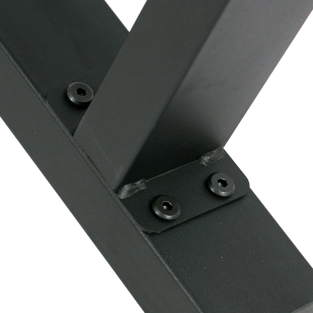 Wiltec Tischkufen Tischbeine aus Vierkantprofilen 60x72cm lackierter Stahl klarlackbeschichtet Tisch
