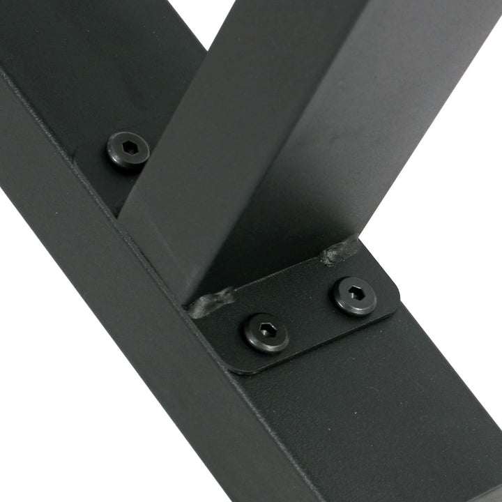 Wiltec Tischkufen Tischbeine aus Vierkantprofilen 60x72cm lackierter Stahl klarlackbeschichtet Tisch