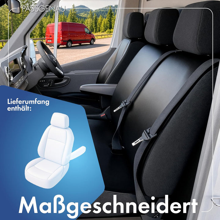 Walser Transporter Sitzbezüge Auto kompatibel mit Mercedes-Benz V-Klasse 447, Einzelsitz Beifahrer A