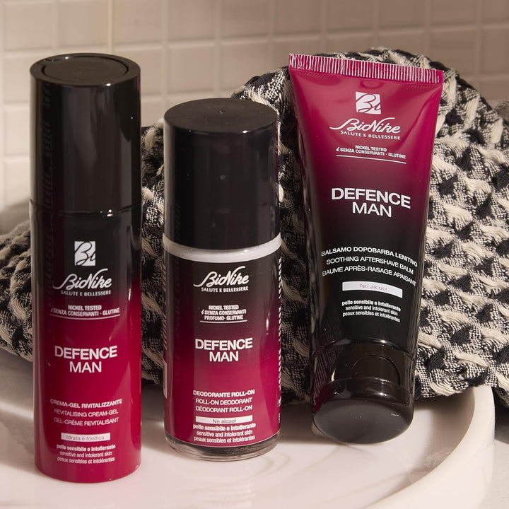 Bionike Defence Man Aftershave Balsam für Herren mit Karité-Butter und Jojobaöl, pflegende und antio